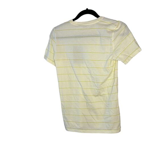 everlane organic cotton tee shirt crew neck yellow stripe women small - Picture 4 of 8